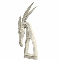 Sculpture capricorn. 3d illustration
