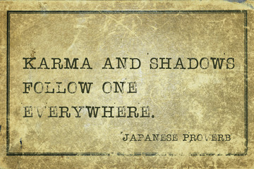 Karma and shadows JP - obrazy, fototapety, plakaty