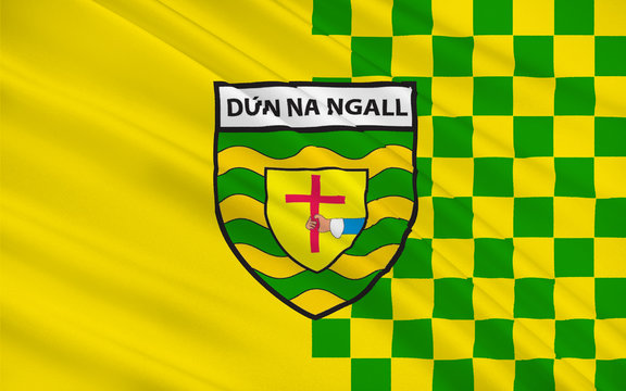 Flag of County Donegal is a county in Ireland