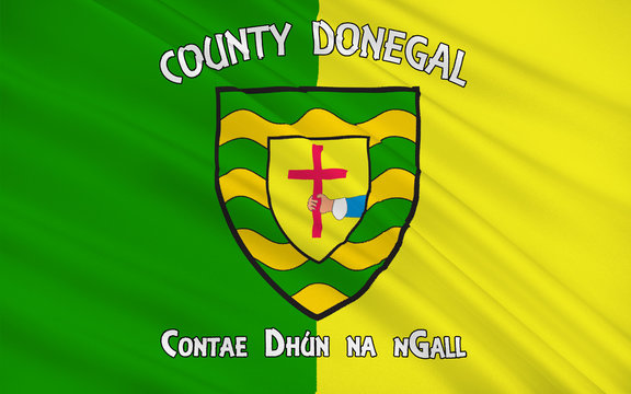 Flag of County Donegal is a county in Ireland