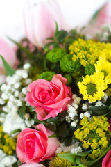 Image of beautiful colorful fresh flowers bouquet