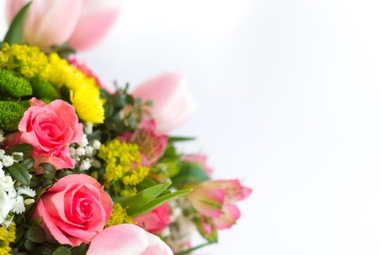 Image of beautiful colorful fresh flowers bouquet