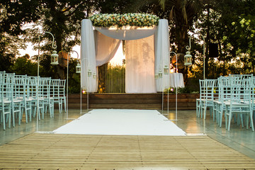 Jewish Hupa , wedding putdoor .