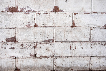Grunge white brick wall background
