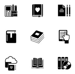 e book icon set