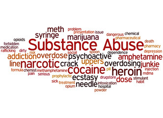Substance Abuse, word cloud concept 9