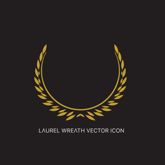 Crest logo element set,Coat of arms,Set of award laurel wreaths and branches,vector illustration.