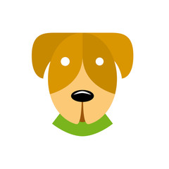 Vector abstract sign portrait of a dog