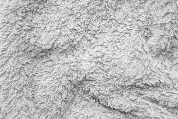 Closeup wrinkled napkin fabric background in black and white tone