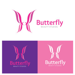 Butter fly logo template