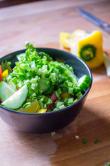 Prepare a Healthy Paleo Fresh Mixed Salad, Vertical