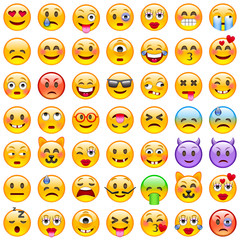 Set of Emoticons. Set of Emoji. Smile icons