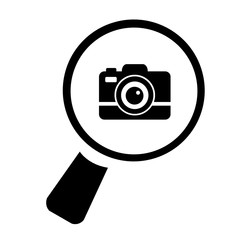 Appareil photos dans une loupe