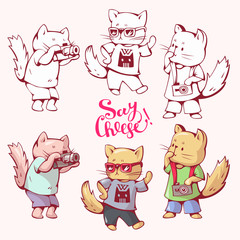 Cartoon cats