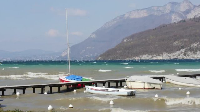 gust of wind on Lake Annecy