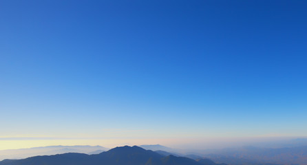 Fototapeta premium Blue sky and mountains