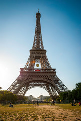 Eiffel tower with park around, Paris