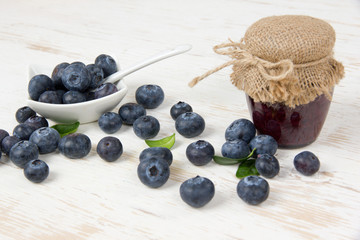 Blueberries with jam