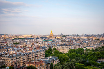 Paris skyline from above