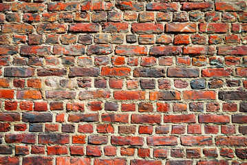 Red brick wall texture