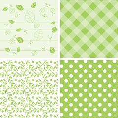 Set of green backgrounds
