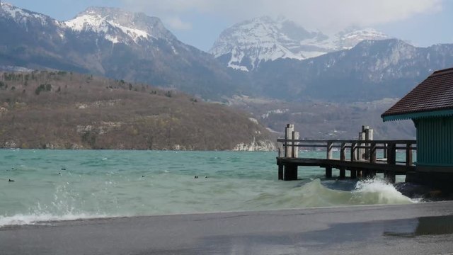 gust of wind on Lake Annecy