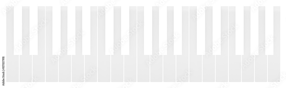 Poster white keys of the piano keyboard