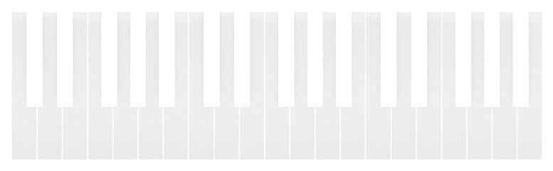 white keys of the piano keyboard