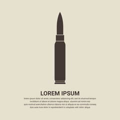 Rifle bullet icon - Vector