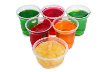 Tropical fruit on white background