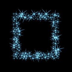 Creative concept Vector set of glow light effect stars bursts with sparkles isolated on black background.