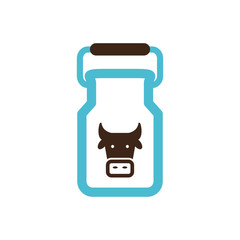 Can container for milk vector icon. Garden