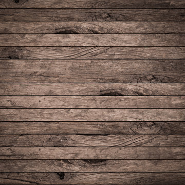 vintage dark brown color wood texture background with vignette:old wooden panel tile