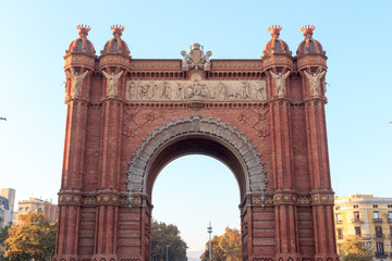 Obraz premium Triumphal arch Arc de Triomf in Barcelona