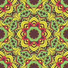 Seamless  vector  background with mandala.  Islam, Arabic, Indian, ottoman style. Background, wallpaper, textile.