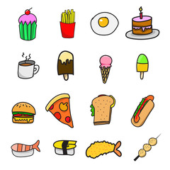 Food,Hand drawn icons