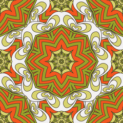 Seamless  vector  background with mandala.  Islam, Arabic, Indian, ottoman style. Background, wallpaper, textile.