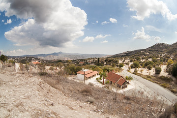 Mountain landscape with some houses