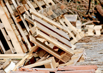 Pallets waiting to be reused 