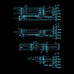 Abstract vector background with high tech circuit board Vector Illustration