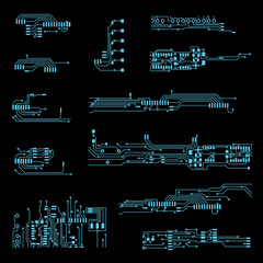 Abstract vector background with high tech circuit board Vector Illustration