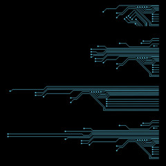 Abstract vector background with high tech circuit board Vector Illustration