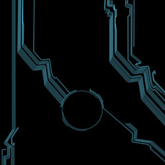 Abstract vector background with high tech circuit board Vector Illustration
