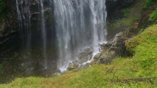 Narada Falls Base Close Up Mt Rainier National Park 4k