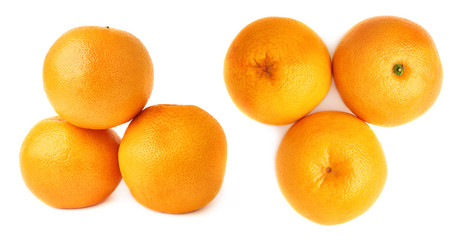 Pile of multiple fresh juicy grapefruits, isolated over the white background