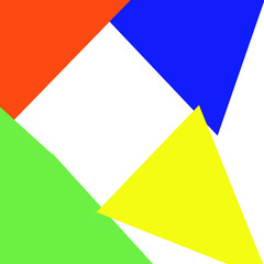 геометрические фигуры разноцветные треугольники на белом фоне