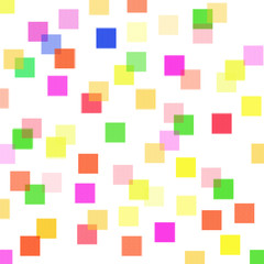 геометрические фигуры разноцветные квадраты  на белом фоне