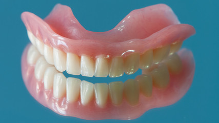 Denture on mirror