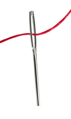 Roter Faden in Nadelöhr