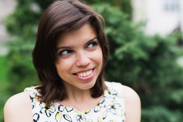 Portrait of young smiling woman